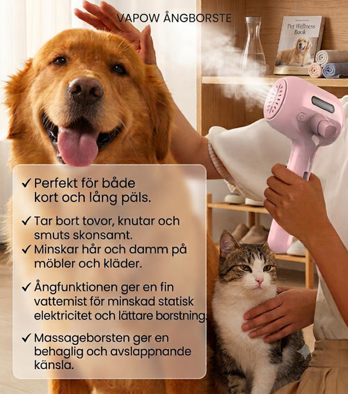VAPAW - Ångborste för Hund och katt